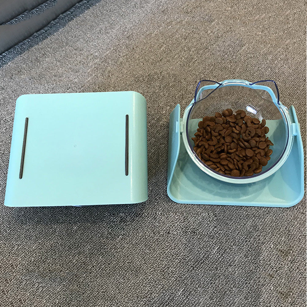 KFX-9590717 Adjustable 15-Degree Pet Cat Bowl for Comfortable Eating and Drinking