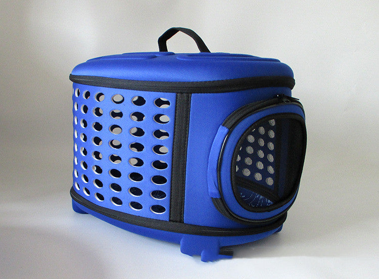 KFX-9592765 EVA Breathable Pet Carrying Bag for Small and Large Pets with Lychee Pattern PU Leather