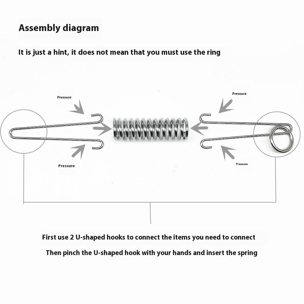 KFX-9593149 Stainless Steel Dog Chain with Compression Spring for Secure Leash Control