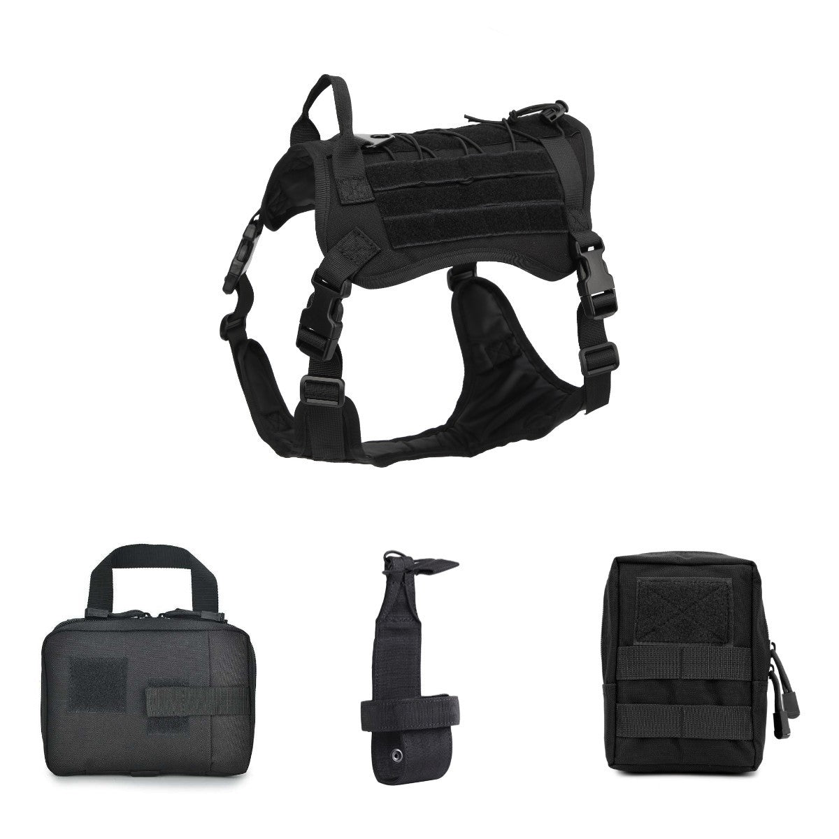 KFX-9595581 Camouflage Tactical Dog Vest for Outdoor Training - Large Size, Nylon Material