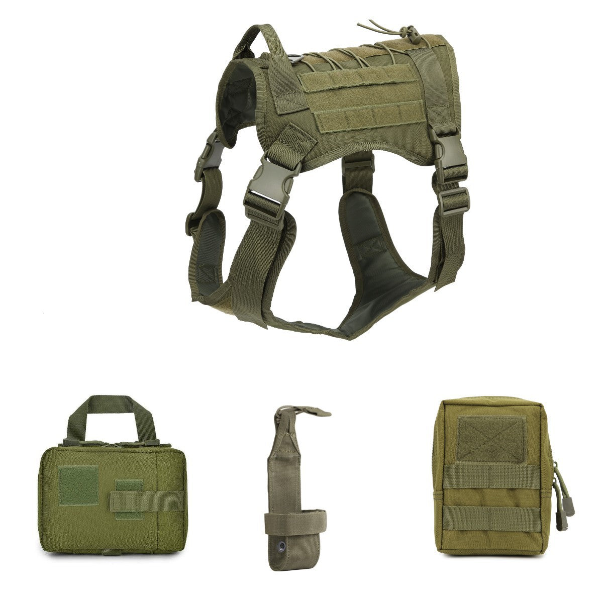 KFX-9595581 Camouflage Tactical Dog Vest for Outdoor Training - Large Size, Nylon Material