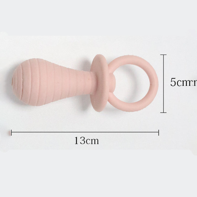 KFX-9597757 Pet-Friendly Pacifier Chew Toys for Puppies and Kittens - Soft Rubber Squeaker in Multiple Colors