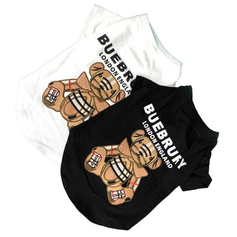 KFX-9600445 Casual Thin T-Shirt for Dogs in Black and White, Sizes S to XXL