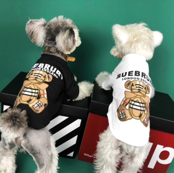 KFX-9600445 Casual Thin T-Shirt for Dogs in Black and White, Sizes S to XXL