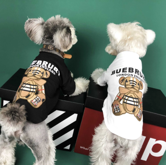 KFX-9600445 Casual Thin T-Shirt for Dogs in Black and White, Sizes S to XXL