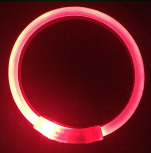 KFX-9604029 USB Charging LED Dog Collar with Colorful Gradients - Adjustable Length for Night Safety