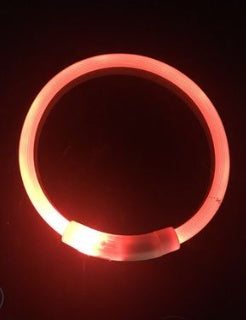 KFX-9604029 USB Charging LED Dog Collar with Colorful Gradients - Adjustable Length for Night Safety