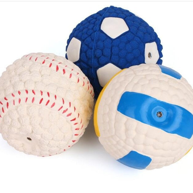 KFX-9604669 Durable Latex Interactive Sound Ball for Dogs - Teeth Molar Toy, Available in Various Sizes