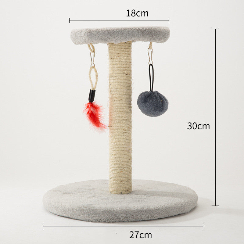 KFX-9605309 Detachable Plush Cat Toy with Natural Sisal for Scratching and Climbing