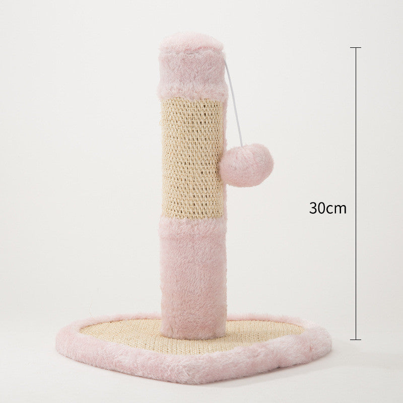 KFX-9605309 Detachable Plush Cat Toy with Natural Sisal for Scratching and Climbing