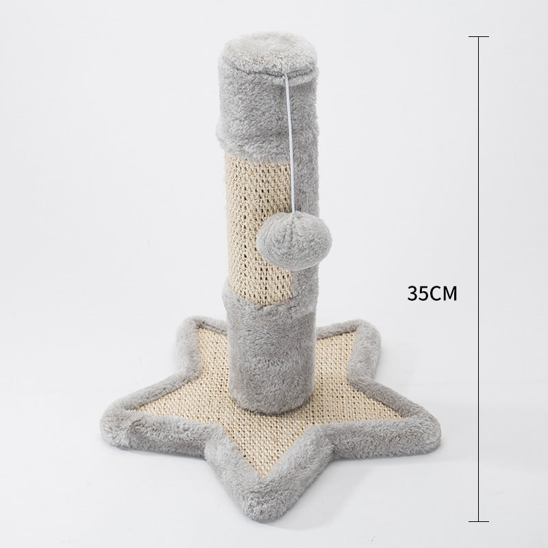 KFX-9605309 Detachable Plush Cat Toy with Natural Sisal for Scratching and Climbing