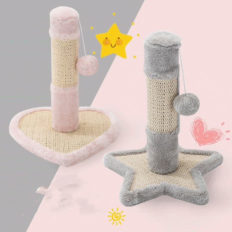 KFX-9605309 Detachable Plush Cat Toy with Natural Sisal for Scratching and Climbing