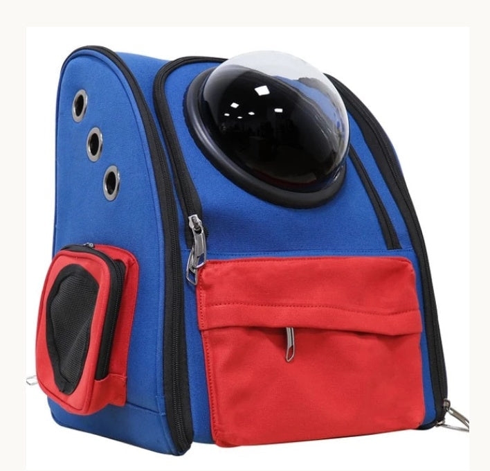 KFX-9605693 Portable Cat and Dog Outdoor Backpack - Medium Hard Alloy, 15 kg Capacity for Cats, 10 kg Capacity for Dogs, Dark Green