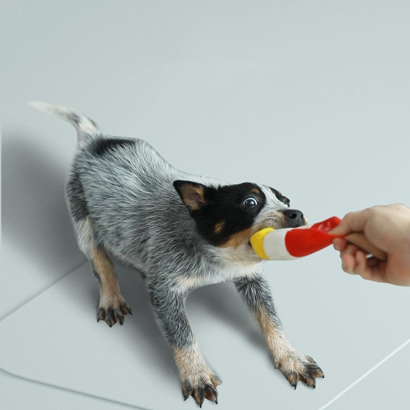 KFX-9606845 Plush Dog Toy - Bite Resistant, Featuring Miss Rabbit and Tricolor Ice Bottle Design