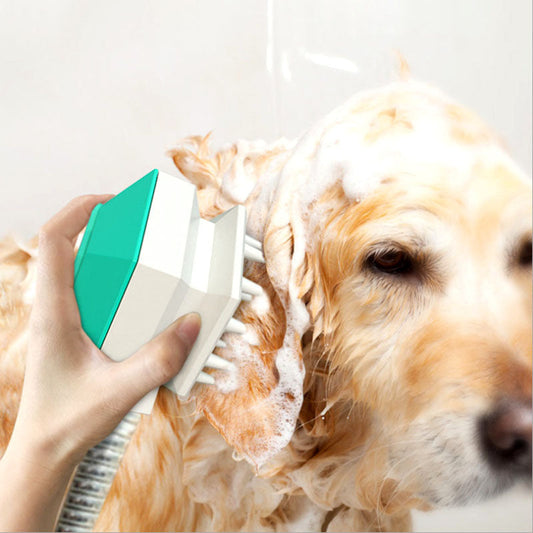 KFX-9607613 Pet Bath Shower Brush Nozzle with One-Key Function for Easy Bathing of Dogs and Cats