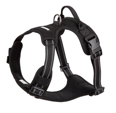 KFX-9611069 Dog Vest-style Chest Strap with Towing Rope - Adjustable Size Options in Orange, Red & Black