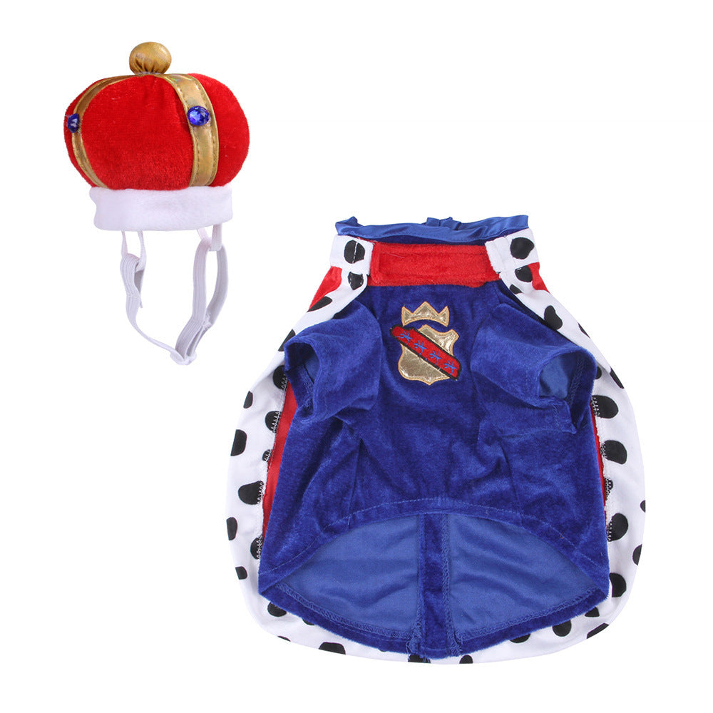 KFX-9615933 Pet King Dog Cape and Hat Accessory Set for Special Occasions