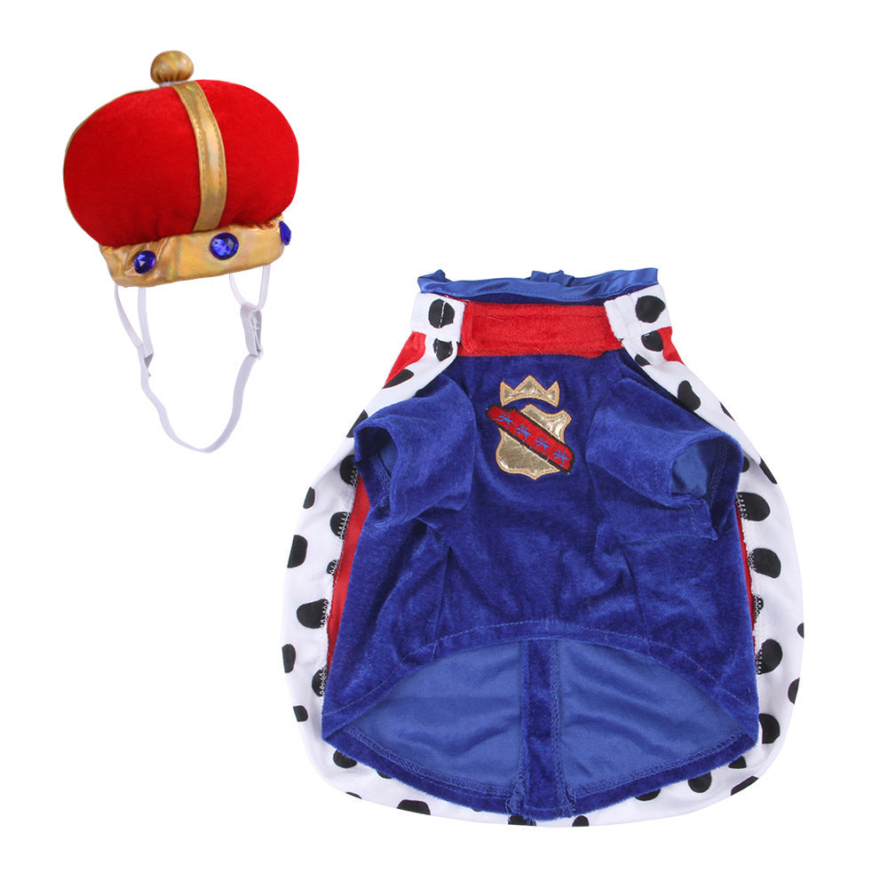 KFX-9615933 Pet King Dog Cape and Hat Accessory Set for Special Occasions