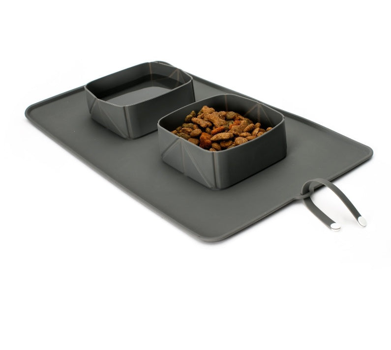 KFX-9617725 Foldable Silicone Dog and Cat Bowl, 600ml Capacity, Portable Pet Feeding and Hydrating Solution