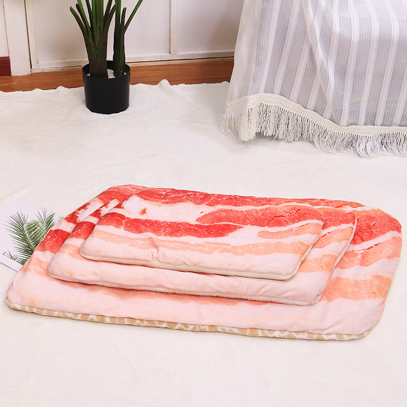 KFX-9625149 Soft Thicken Raised Edge Pet Bed and Blanket Mat for Cats and Dogs