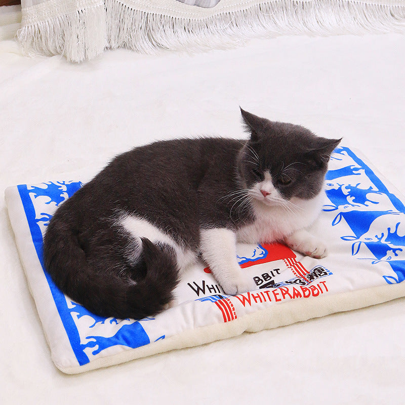 KFX-9625149 Soft Thicken Raised Edge Pet Bed and Blanket Mat for Cats and Dogs