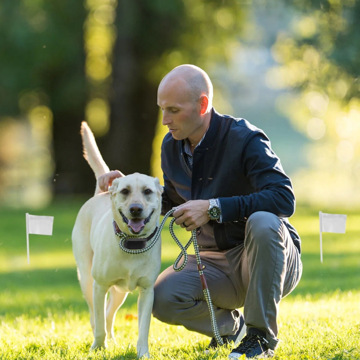 KFX-9625277 Electric Dog Fence System with Water-Resistant Collar for All Dog Sizes, Adjustable Range Up to 1.2 Acres