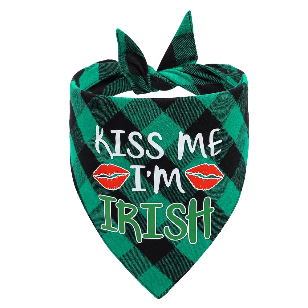 KFX-9625661 Triangle Scarf for Dogs - Cotton Cartoon Design Suitable for All Seasons