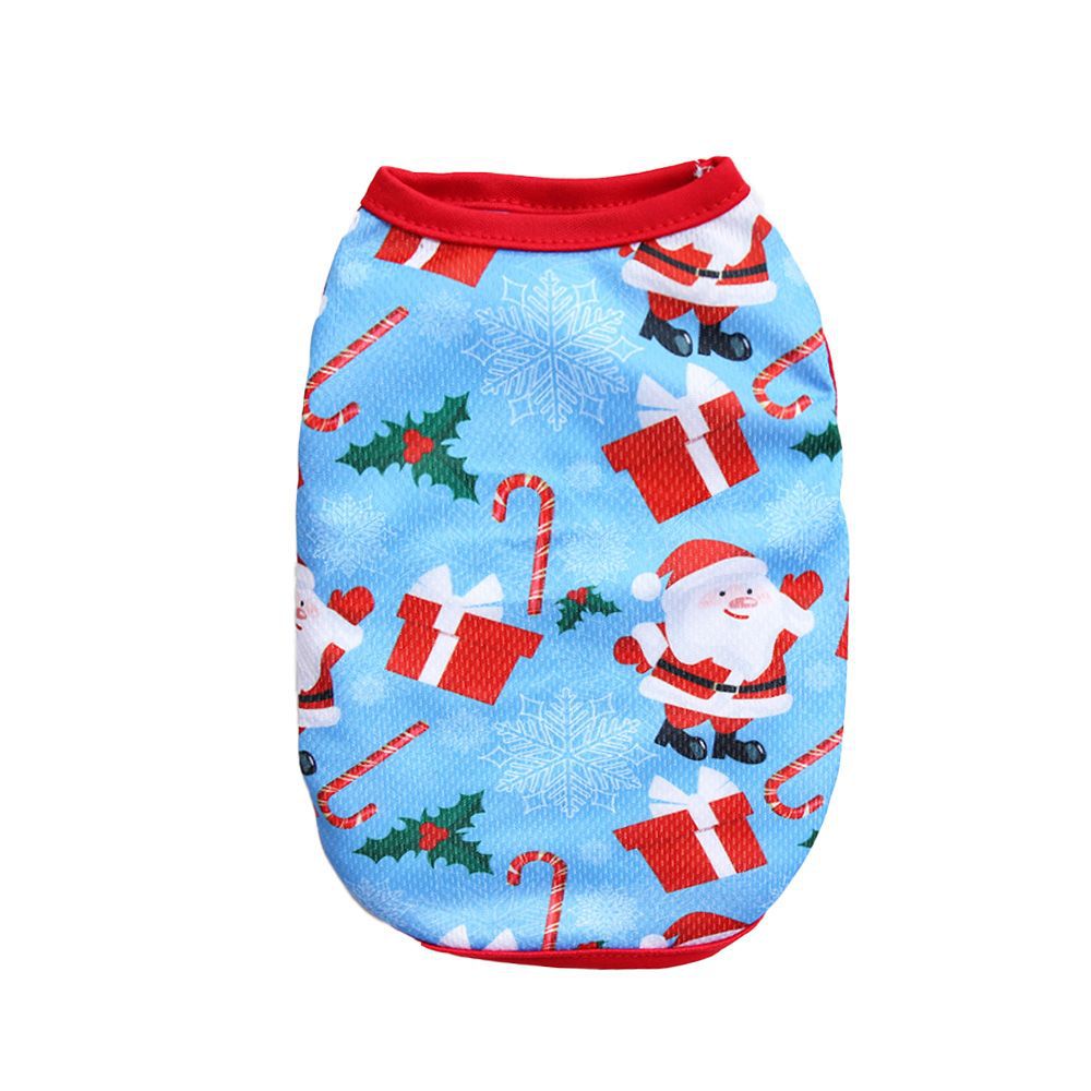 KFX-9627709 Festive Limited Edition Pet Vest - Short Style for Small Dogs and Cats, Unisex, Multiple Christmas Designs