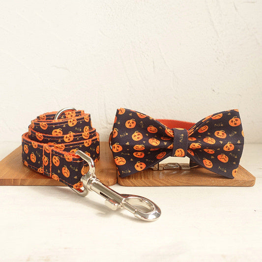 KFX-9628861 Halloween-Themed Pet Supplies Set with Bow - Polyester Chains and Ropes in Multiple Sizes