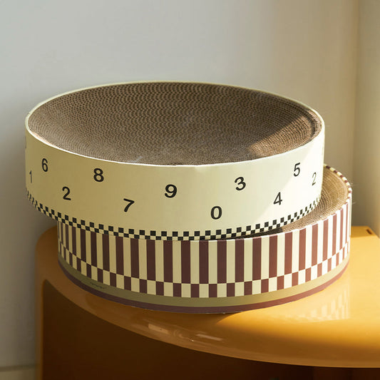 KFX-9629245 Cat Scratch Board - Durable Corrugated Cardboard with Striped and Number Patterns, 41x10cm