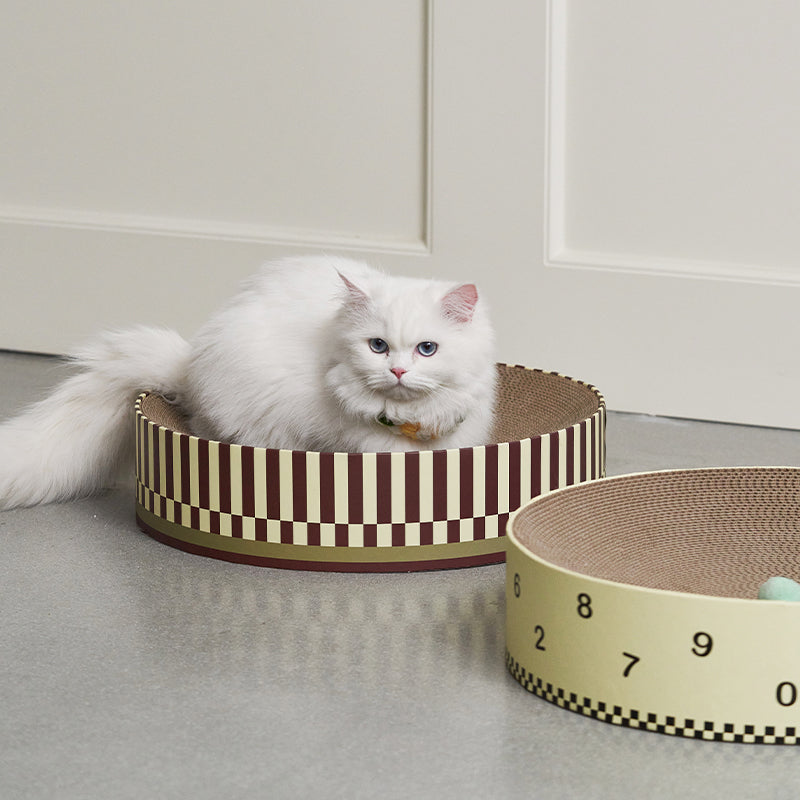 KFX-9629245 Cat Scratch Board - Durable Corrugated Cardboard with Striped and Number Patterns, 41x10cm