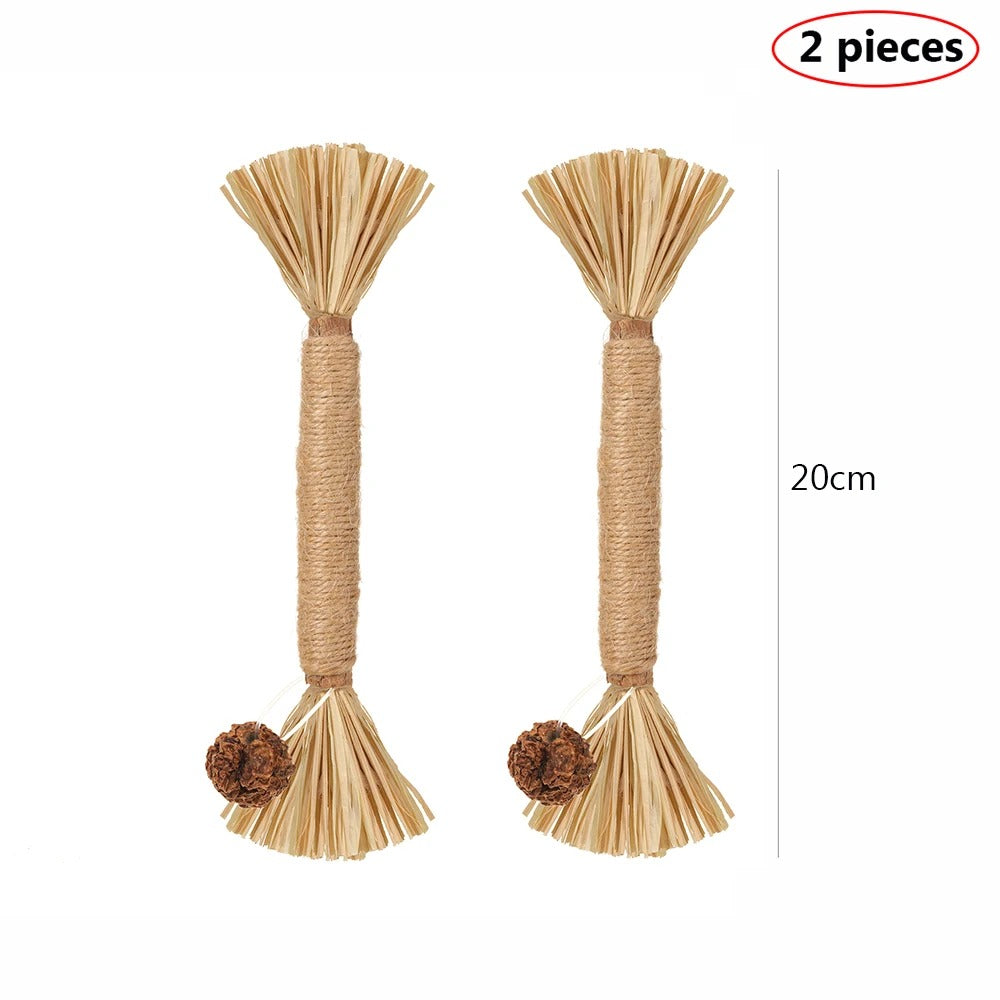 KFX-9629885 Durable Bamboo Cat Molar Stick for Oral Health, Tartar Removal, Large Pack Options Available