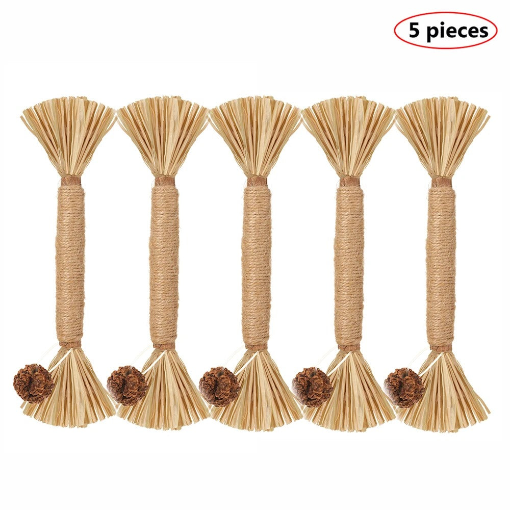 KFX-9629885 Durable Bamboo Cat Molar Stick for Oral Health, Tartar Removal, Large Pack Options Available