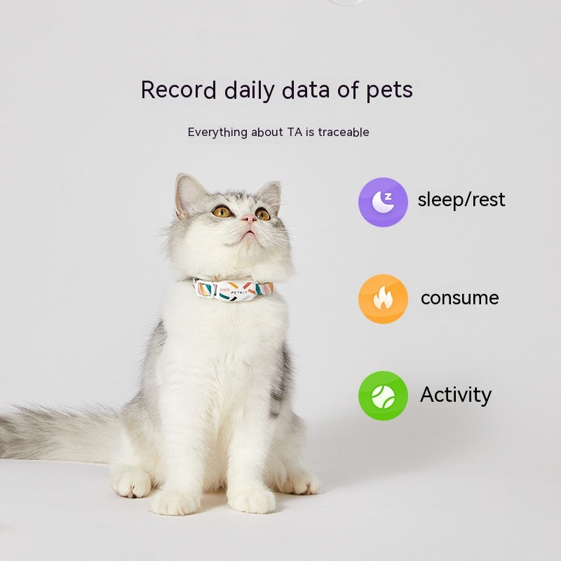 KFX-9631677 Pet Dog Activity Detection Wearable for Cats and Dogs - Adjustable Fit & Stylish Monochrome Design
