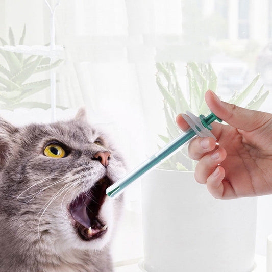 KFX-9632317 Universal Pet Medicine Feeder Syringe for Cats and Dogs - Dual Use Solid and Liquid - 2 Pack