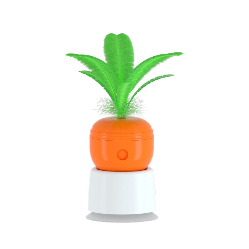 KFX-9632829 Interactive Carrot Shaped Cat Toy for Educational Food Dispensing and Stress Relief