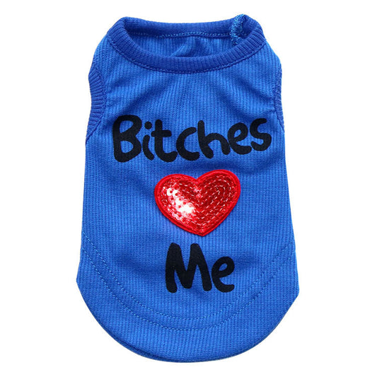 KFX-9633213 Pretty Girls Love My Pet Casual Vest for Cats and Dogs in Multiple Colors and Sizes