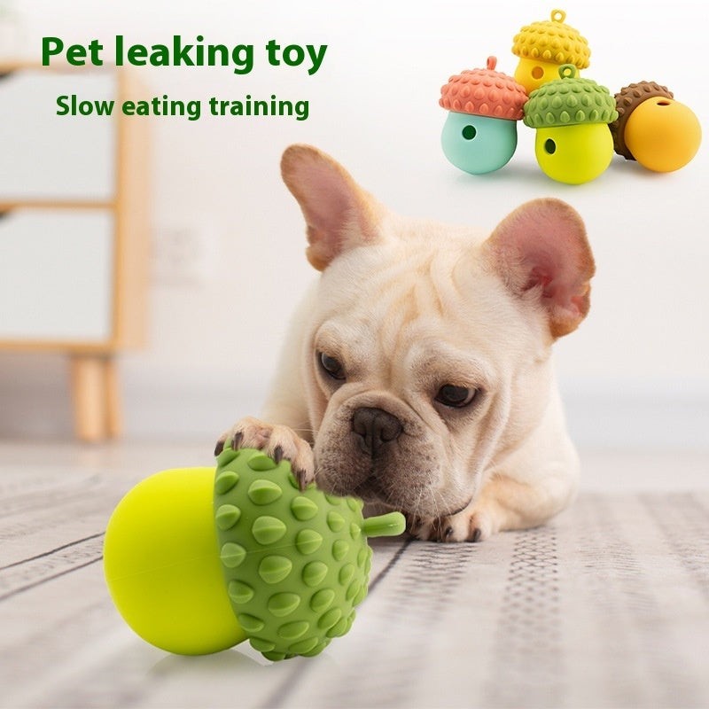 KFX-9635005 Dog Feeding Toy - Bite-Resistant Molar Food Leakage Ball in Four Colors
