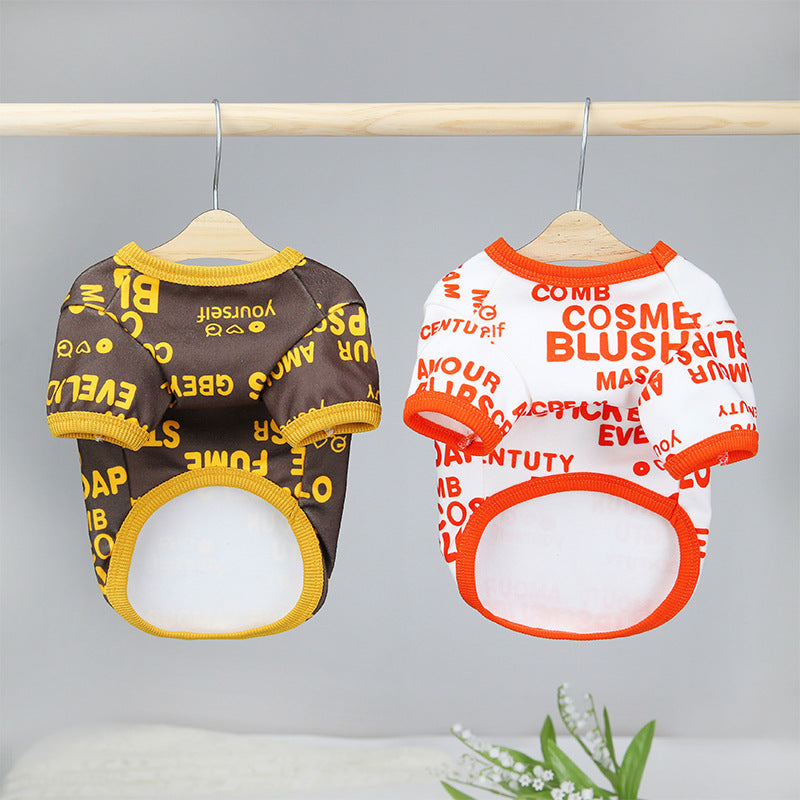 KFX-9635389 Stylish Cotton-Polyester Round Neck T-Shirt for Dogs in Various Sizes