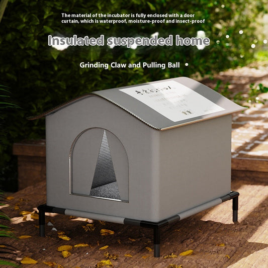 KFX-9638077 Cozy Waterproof Cat Nest with Fixed Bracket - Available in Multiple Colors and Sizes