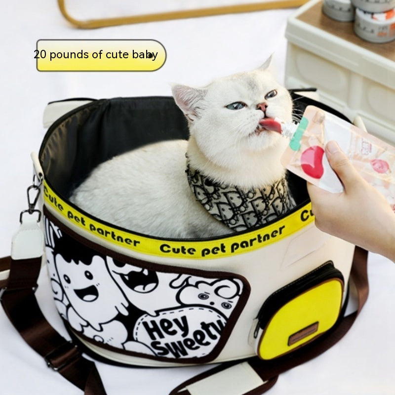 KFX-9638461 Breathable Portable Cat Carrier with Large Capacity and Soft Oxford Cloth Design