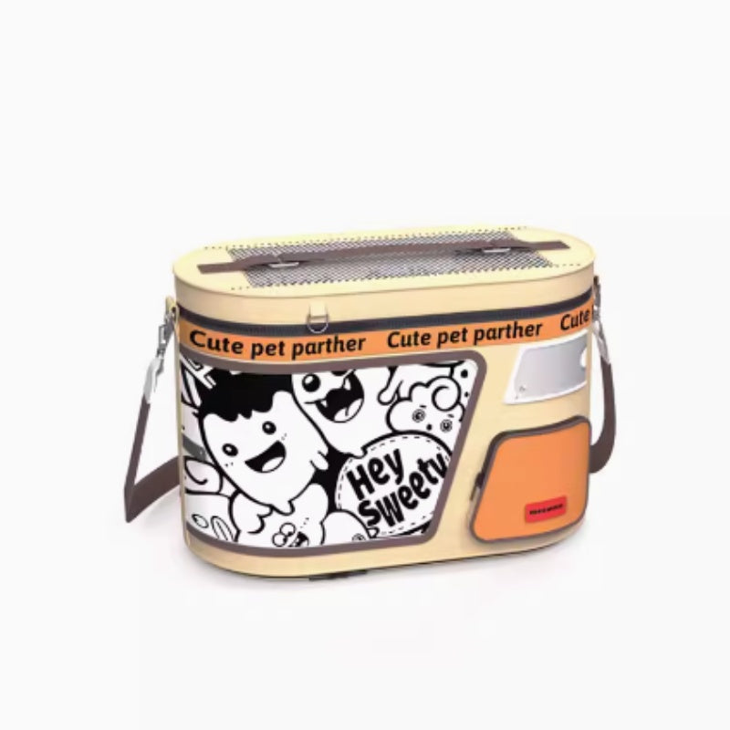 KFX-9638461 Breathable Portable Cat Carrier with Large Capacity and Soft Oxford Cloth Design
