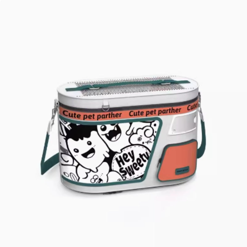 KFX-9638461 Breathable Portable Cat Carrier with Large Capacity and Soft Oxford Cloth Design