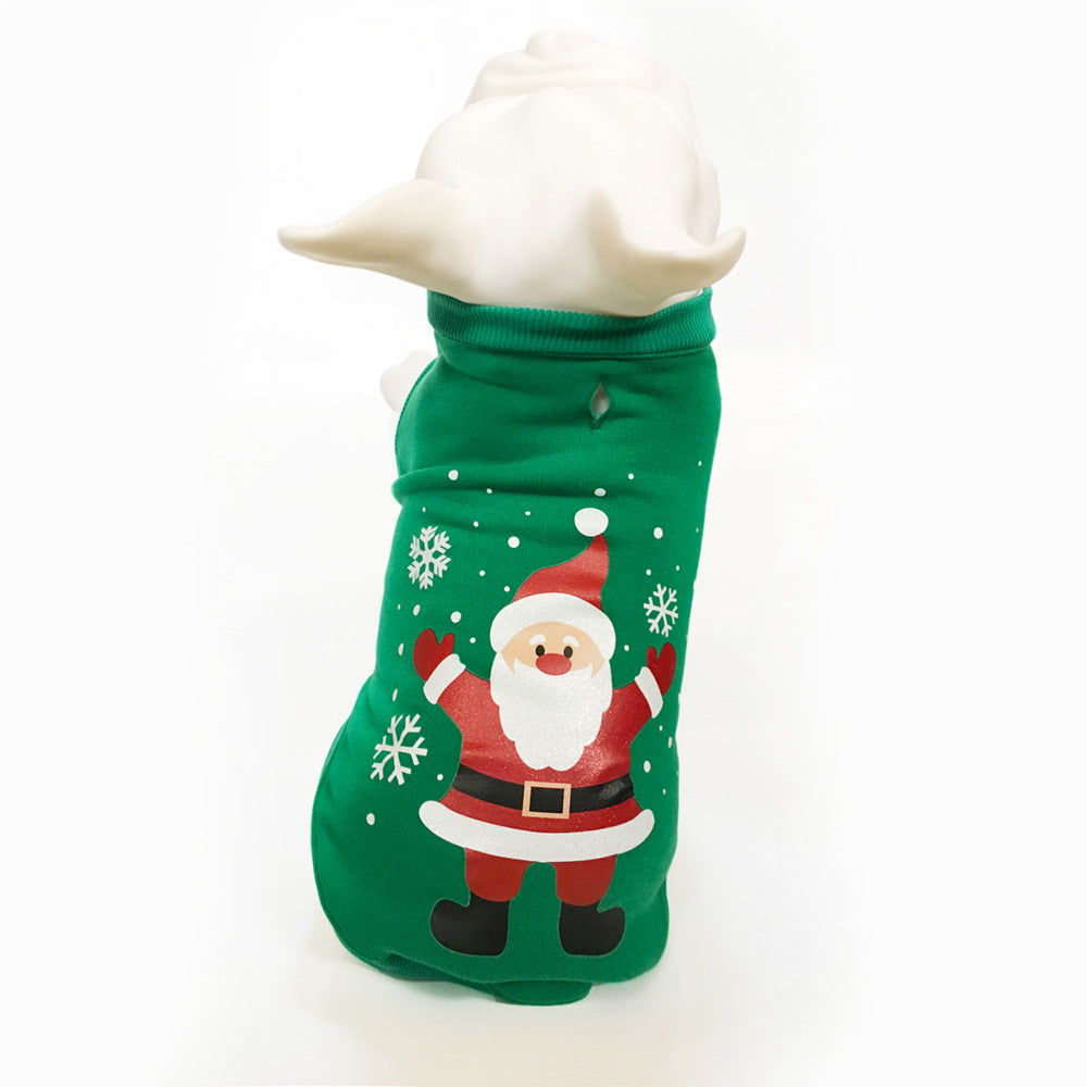 KFX-9639229 Winter-Themed Cotton Pet Clothes for Dogs – Snowman, Santa, and Christmas Styles