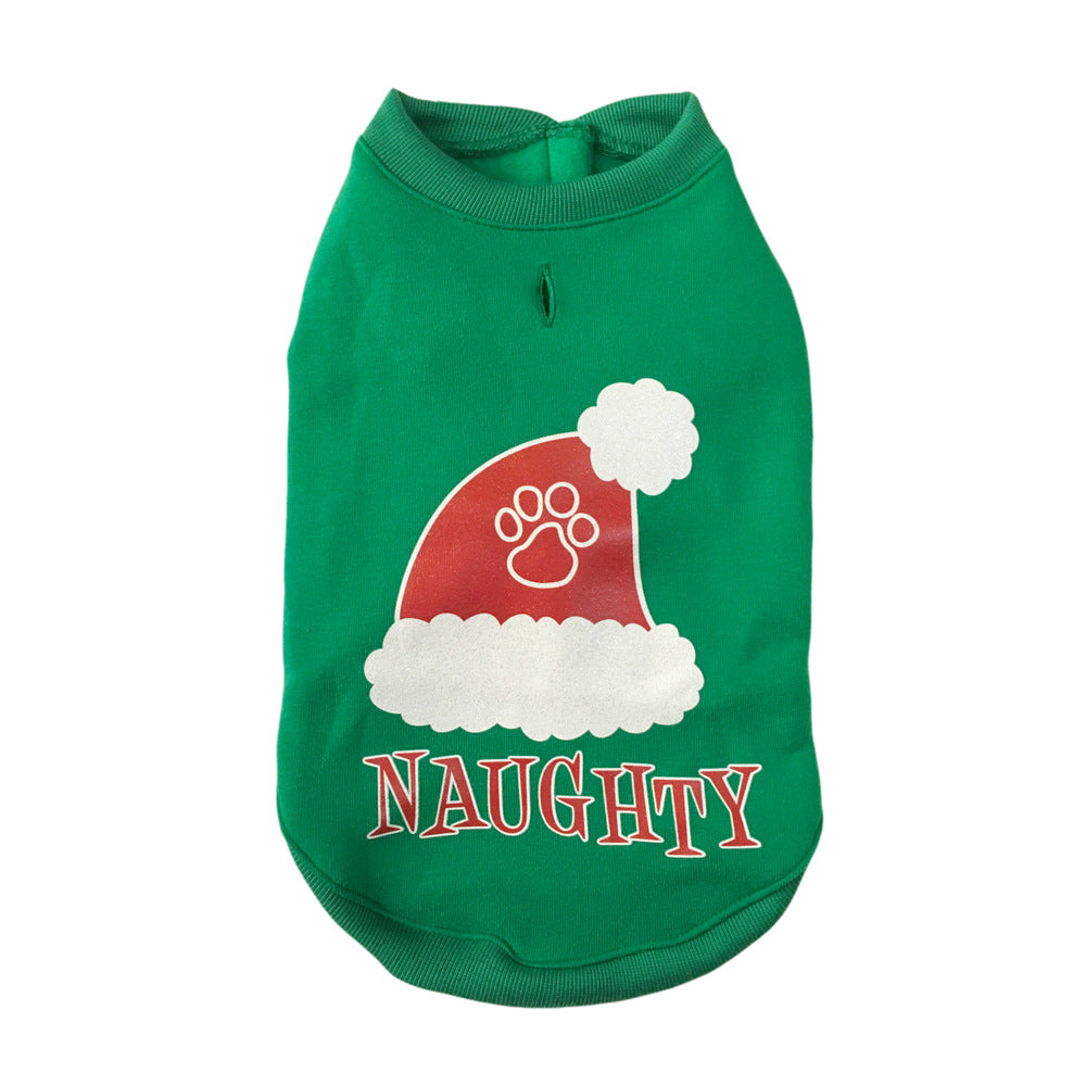 KFX-9639229 Winter-Themed Cotton Pet Clothes for Dogs – Snowman, Santa, and Christmas Styles
