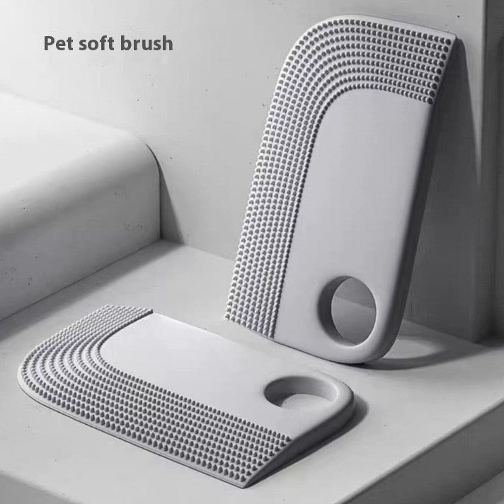 KFX-9640381 Multifunctional Gray Pet Hair Removal Sofa Brush for Easy Clean-Up