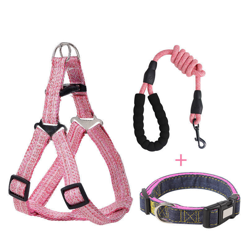 KFX-9643837 Retractable Dog Traction Rope Harness for Safe and Comfortable Walking, Various Sizes Available