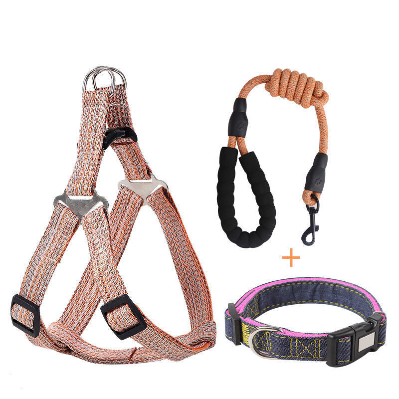 KFX-9643837 Retractable Dog Traction Rope Harness for Safe and Comfortable Walking, Various Sizes Available