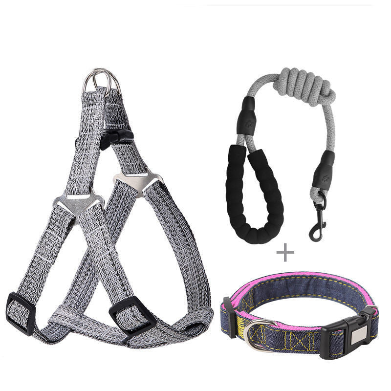 KFX-9643837 Retractable Dog Traction Rope Harness for Safe and Comfortable Walking, Various Sizes Available
