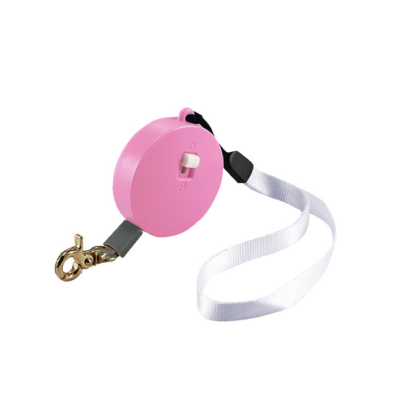 KFX-9644349 Automatic Mini Portable Dog Leash with 2M Flexible Rope for Outdoor and Travel Use